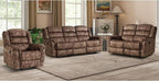 EBELLO 3 Pieces Reclining Living Room Set, Overstuffed Soft Fabric Manual - Image 7