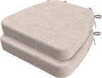 AAAAAcessories D-Shaped Chair Cushions, Machine-Washable Cover, Oatmeal Beige by AAAAAcessories