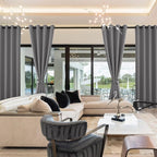 Blackout Curtains for Bedroom, Light Grey, 38 x 54 Inch, 2 Panels | Thermal - Image 8