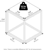 Furinno Moretti Side Table, 1-Tier Stackable Metal Frame End Table, Night Stand - Image 3