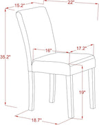 East West Furniture ABP4T04 Abbott Parson Dining Chairs - Image 3