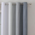 Grey and Greyish White Ombre Blackout Curtains - Image 4