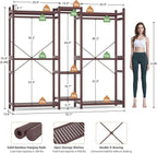 Homykic Bamboo Closet System Clothes Rack, Large Freestanding Garment Rack - Image 5