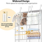 Over the Door Organizer 5 Tiers, Extra Large Behind Door Storage of 10 - Image 4