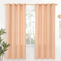YoungsTex Peach Linen Curtains 72 Inches Long by YoungsTex