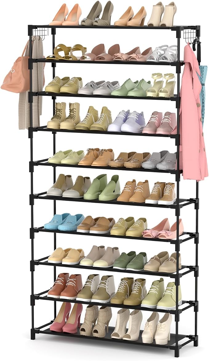 LANTEFUL 10 Tiers Shoe Rack 50 Pairs Large Capacity Tall Shoe Organizer Sturdy by LANTEFULforTidyingHouse