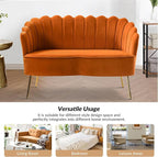 HULALA HOME Modern Velvet Loveseat Sofa - Image 6