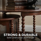 31.5" Vintage Round Nesting Coffee Table Set - Image 8