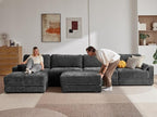 Vipbear 160" Oversized Modular Sectional Sofa, U Shaped Couch Set - Image 8