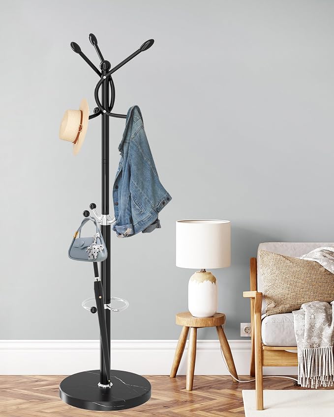 ZOZOE Metal Coat Rack Stand, Modern Coat Rack Freestanding - Image 7