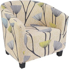 SearchI Club Chair Slipcover Stretch Barrel Chair Covers Printed Tub Chair by SearchI