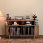 LUVIOHOME Large Round Record Player Stand by LUVIOHOME