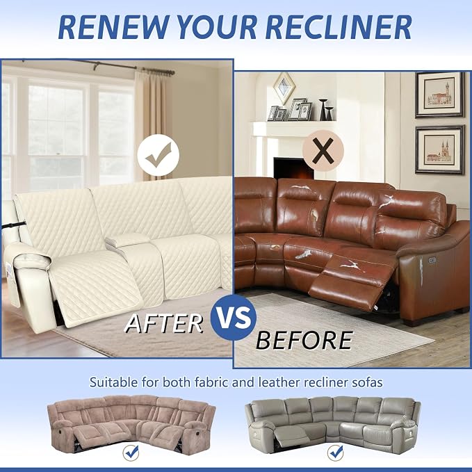 Arfntevss Recliner Sectional Couch Covers 1OO% Waterproof L Shape Sofa Cover - Image 5