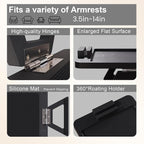 Couch Arm Tray with 360°Phone, Bamboo Folding Sofa Tray, Sofa Armrest Trays - Image 5