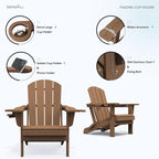 SERWALL Adirondack Chair with Cup Holders - Image 5