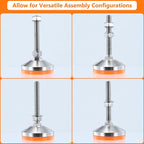 Heavy Duty 3000 lb Capacity Stainless Steel Adjustable Leveling Feet - Image 4