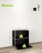 32.5-Inch Flip-Top Side Table & Buffet Cabinet - Image 3