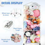 NomNest Stuffed Animal Storage Zoo, Large Metal Plushies Organizer, Heavy Duty - Image 4