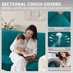 Arfntevss Sectional Couch Covers L Shape Couch Cushion Covers Slipcovers Fitted - Image 2