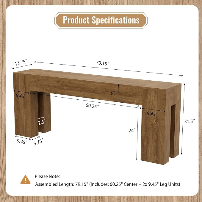 Epecoya Extra Long Sofa Console Table - Image 2