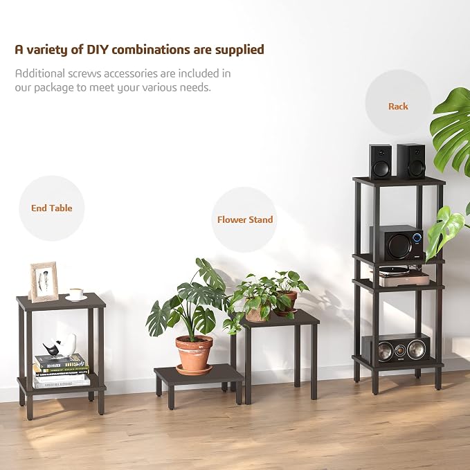 TUTOTAK End Table with Charging Station, Side Table with USB Ports and Outlets - Image 6