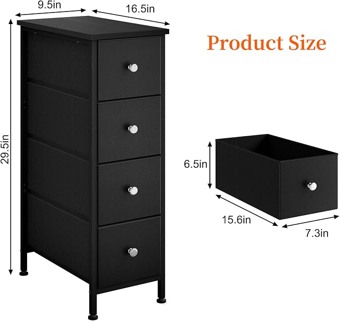 Fixwal Narrow Storage Cabinet, Small Dresser - Image 2
