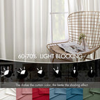 MIULEE Velvet Curtains 50W x 102L 2 Panels Ivory Blackout Curtains | Luxury - Image 4