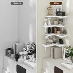 Venusmiles Corner Floating Shelves Set of 4, Wall Mounted L-Shaped Storage - Image 6