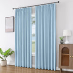 Joydeco Pinch Pleated Linen Curtains - Image 4