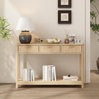 RUSTOWN Fluted Wood Console Table - Image 4