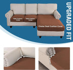 H.VERSAILTEX Sectional Couch Covers 3 Pieces Sofa Seat Cushion Covers L Shape - Image 4