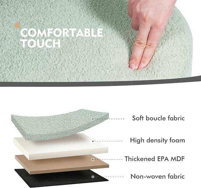 PINPLUS Round Ottoman with Storage Set of 2, Storage Ottoman with Tray - Image 5