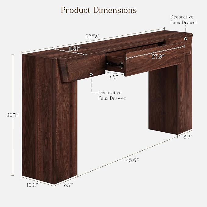 JXQTLINGMU 63" Console Table - Image 2