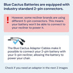 Blue Cactus Adapter Cables for Recliner Battery Pack - Image 3