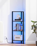 TUTOTAK Corner Shelf, 4-Tier Corner Bookshelf - Image 9
