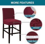 Turquoize Stretch Bar Stool Cover Counter Stool Pub Chair Slipcover - Image 4