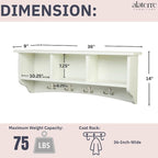 Shaker Cottage 36-Inch Wall-Mounted Coat Rack - Image 3