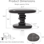 24/7 Shop at Home Kavren Modern 22-inch Oval Glossy Pedestal End Table - Image 2