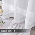Tollpiz Sheer Curtains Linen Textured Bedroom Curtain Sheers Light Filtering - Image 4