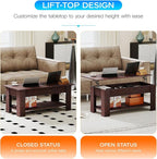 FDW 39 inch Lift Top Coffee Table - Image 4
