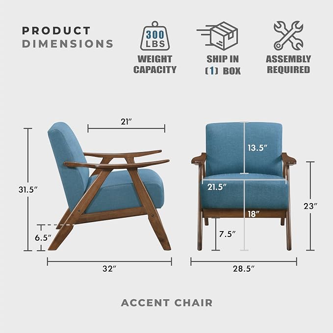 Lexicon Mid Century Modern Accent Chair - Image 3