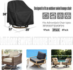Outdoor Swivel Lounge Chair Cover 2 Pack, Waterproof Heavy Duty Outdoor Chair - Image 2