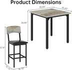 AWQM 5-Piece Dining Table Set, Dining Table Set - Image 7