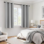 MIULEE Light Grey 100% Blackout Curtains - Image 6