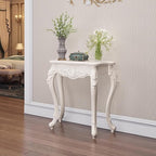Victorian Style White Console Table, Vintage Entryway Foyer Narrow Sofa Table by Unknown
