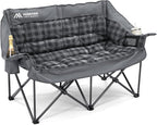 Double Camping Chair Padded 2 Person Camping Chair Camping Loveseat by Huskfirm