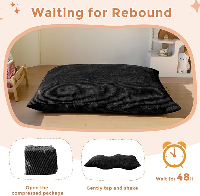 MAXYOYO 3 in 1 Kids Bean Bag Chair Couch, Convertible Chair Folds from Bean Bag - Image 8