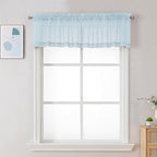 Chyhomenyc Sky Blue Sheer Valance by Chyhomenyc