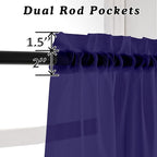 Purple Sheer Curtains 84 Inches Long 2 Panels, Light Filtering Window Sheer - Image 4