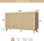 Fatmok 65" Large Sideboard Buffet Cabinet - Image 2